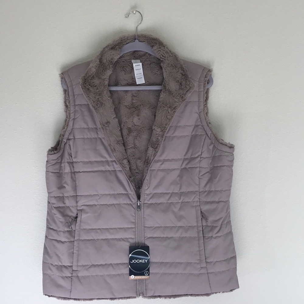 Jockey Reversible Vest (Faux Fur/Quilted)